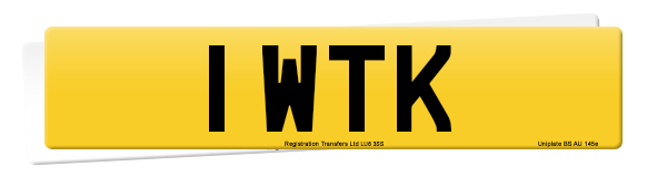 Registration number 1 WTK